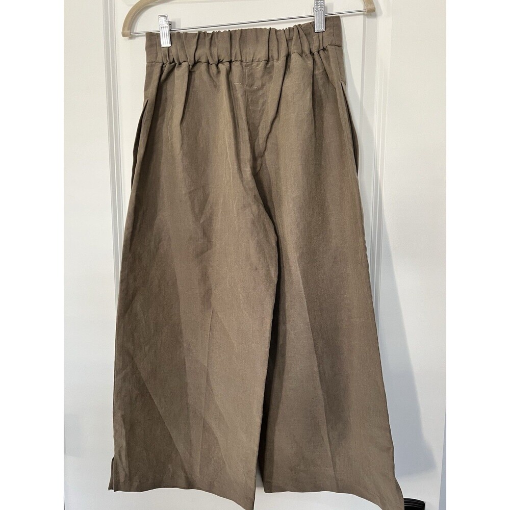 EKD The Libre Culotte Pant In Truffle Size XS EUC Silk & Linen - Picture 4 of 9